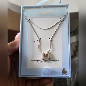 Unwritten Women Silver Letter M Name Initial Necklace New